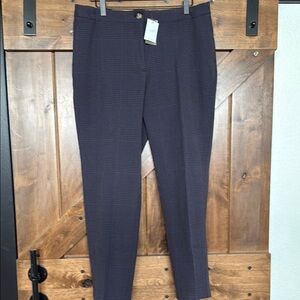 J.Jill Navy Plaid Pants NWT Size 14